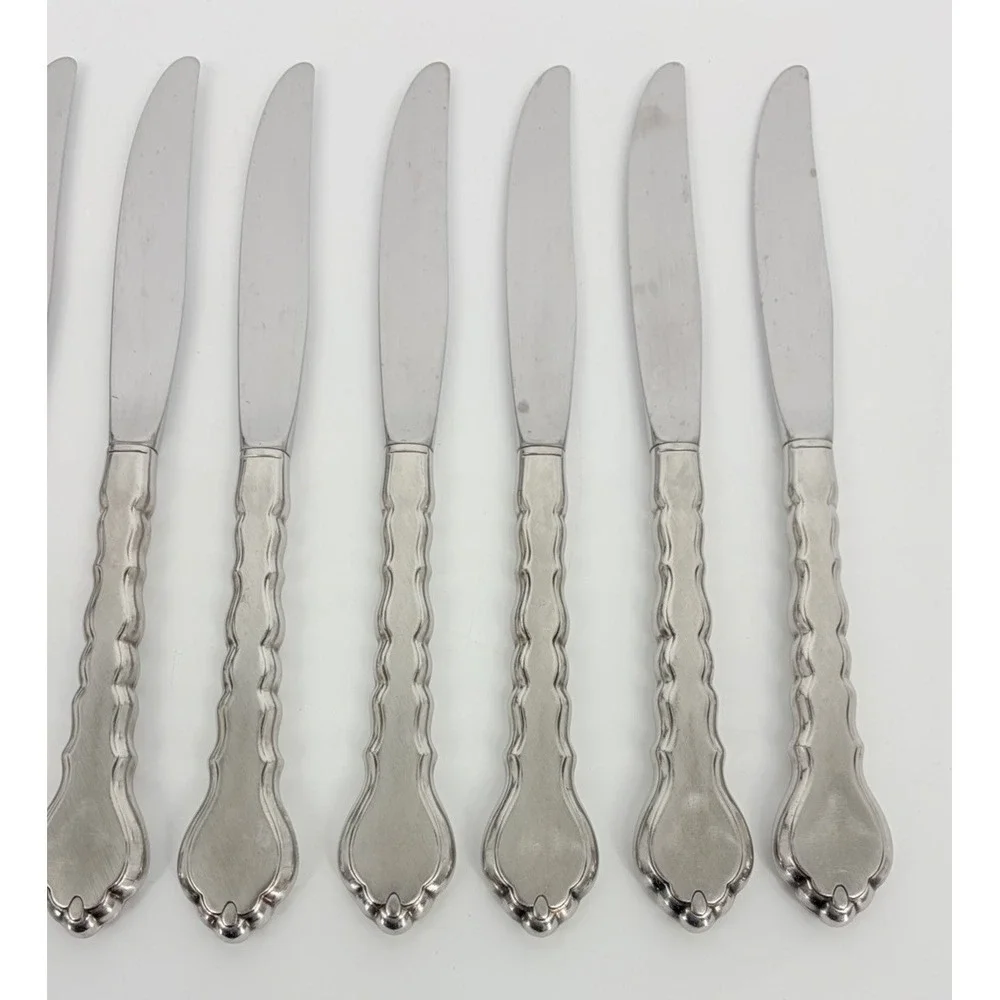 Oneida Community Cello Set of 8 Dinner Knives Stainless Flatware